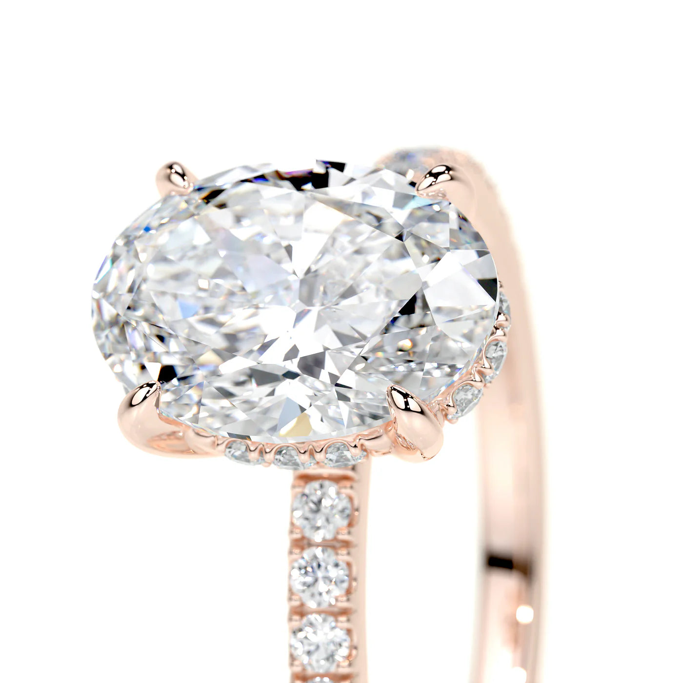 Alure Lab Grown Diamond Ring . Rose Gold