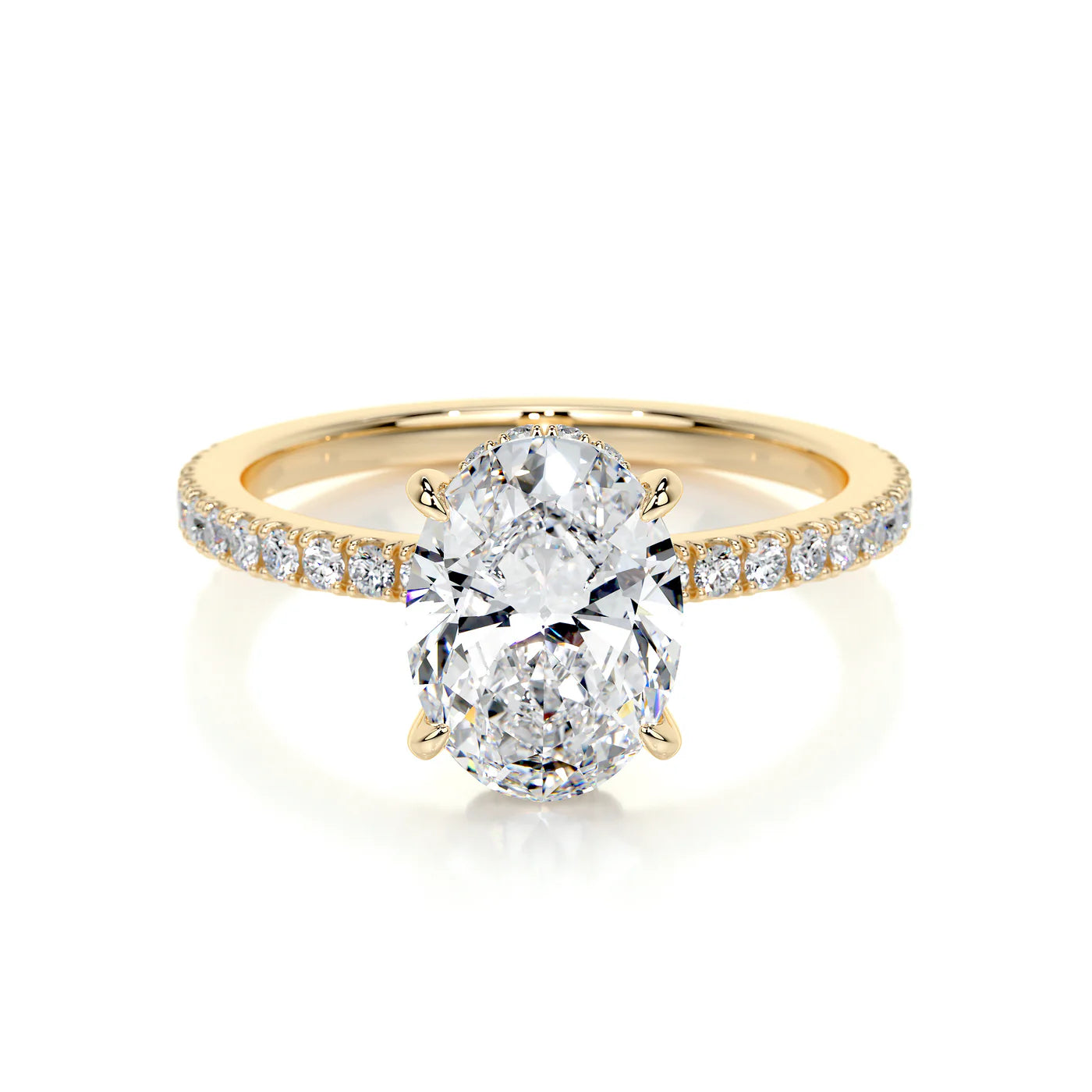 Alure Lab Grown Diamond Ring . Yellow Gold