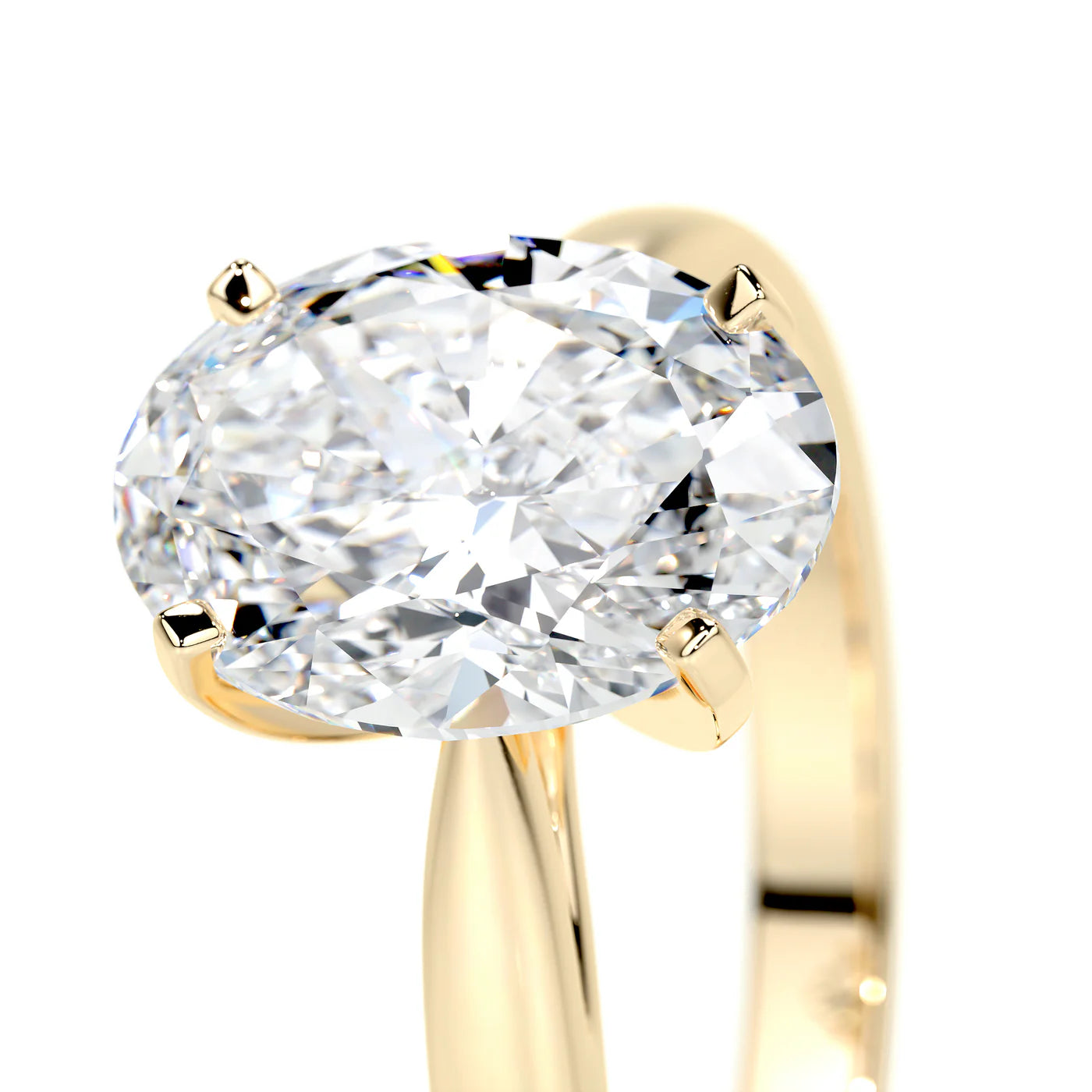 Aria Lab Grown Diamond Ring . Yellow Gold