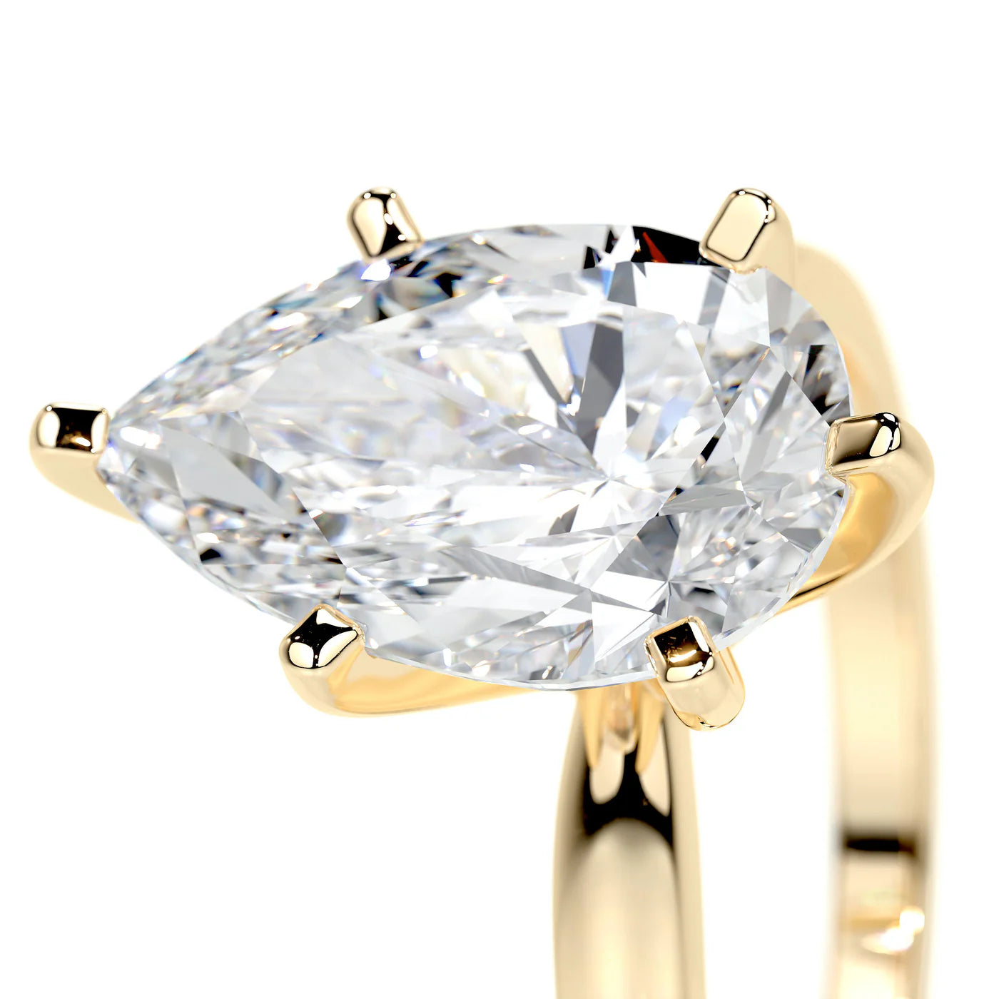 Bliss Lab Grown Diamond Ring . Yellow Gold