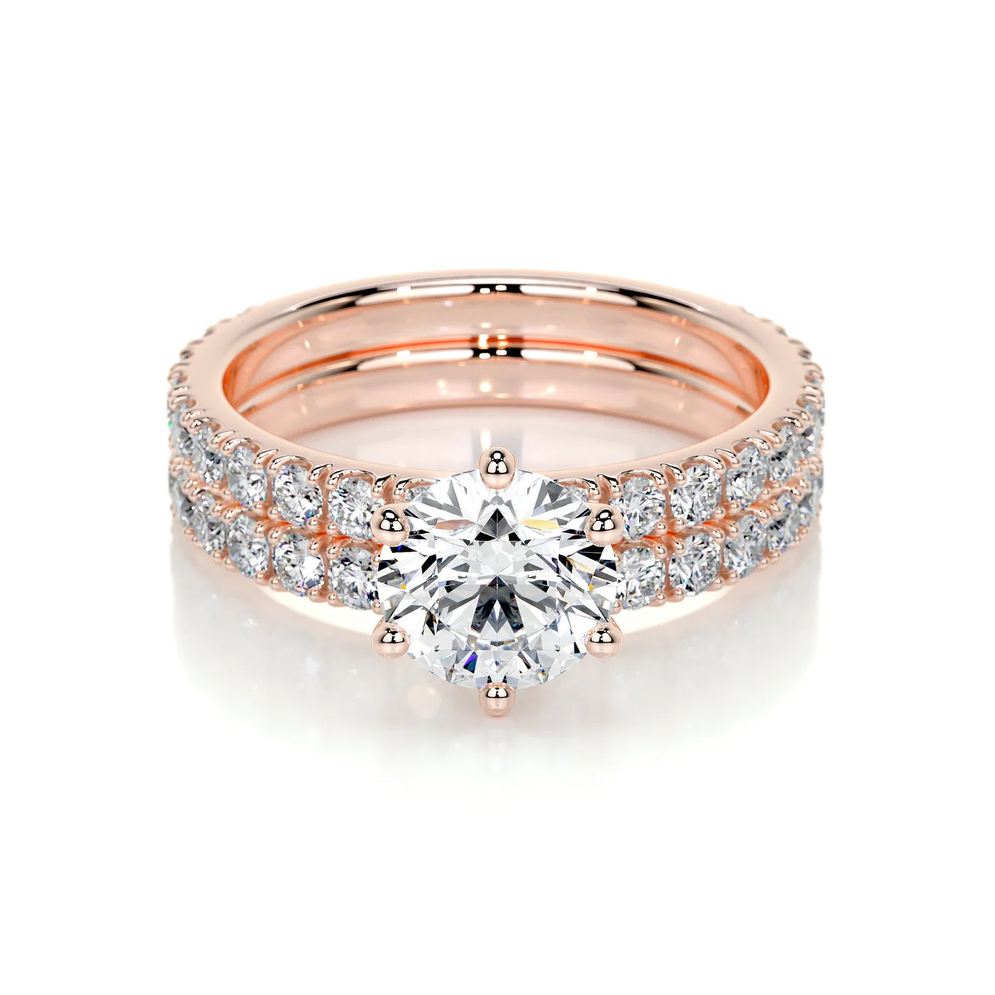 Elysia Lab Grown Diamond Ring . Rose Gold