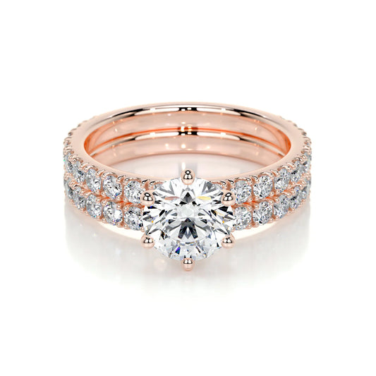 Elysia Lab Grown Diamond Ring . Rose Gold