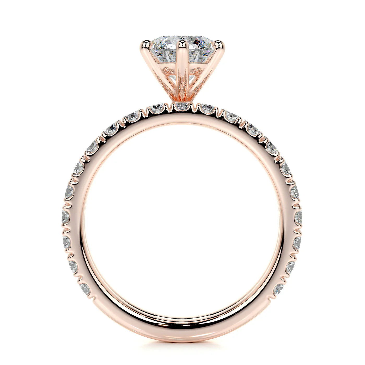 Elysia Lab Grown Diamond Ring . Rose Gold