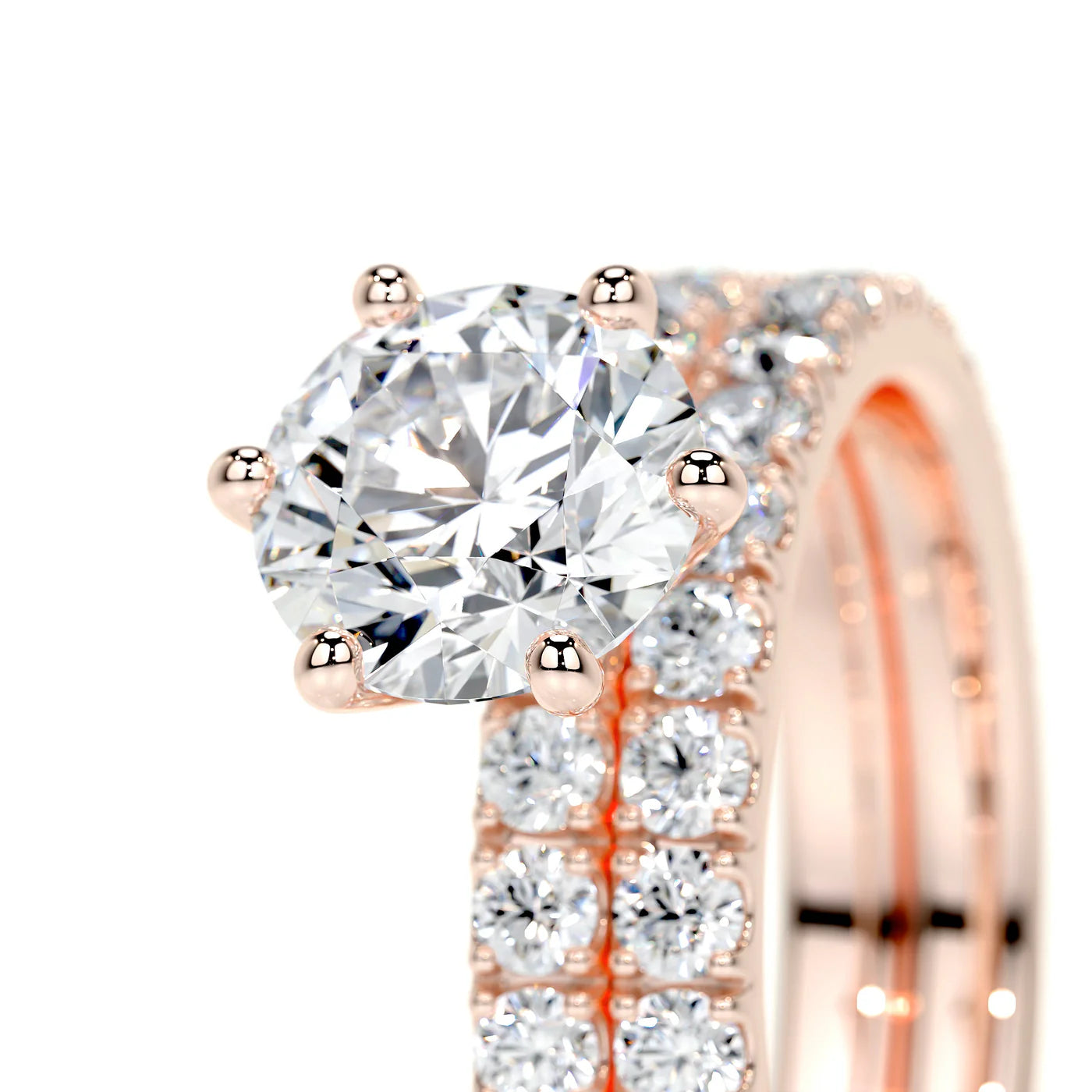 Elysia Lab Grown Diamond Ring . Rose Gold