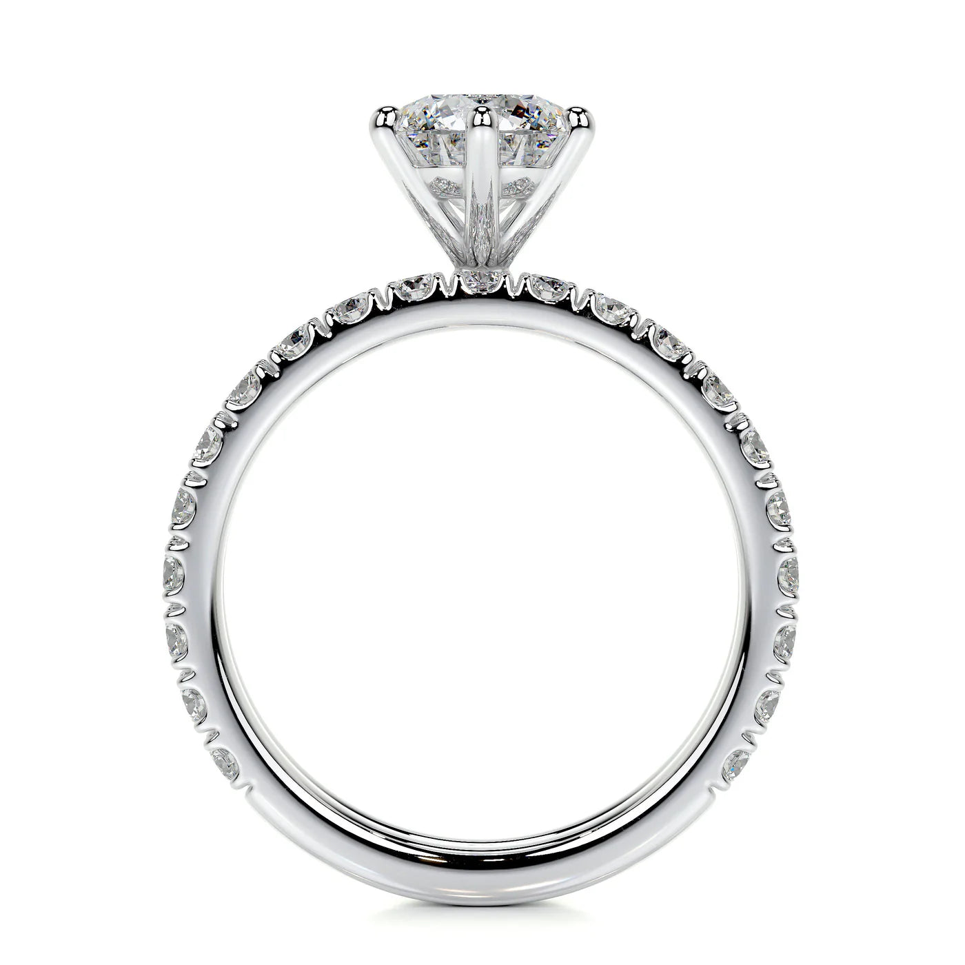 Elysia Lab Grown Diamond Ring . White Gold