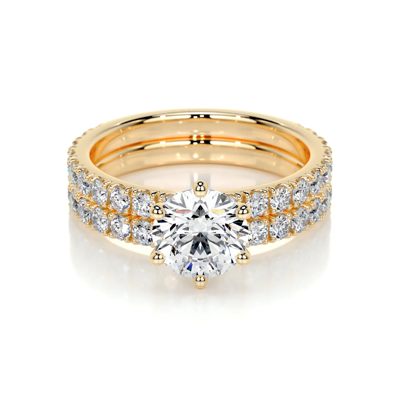 Elysia Lab Grown Diamond Ring . Yellow Gold