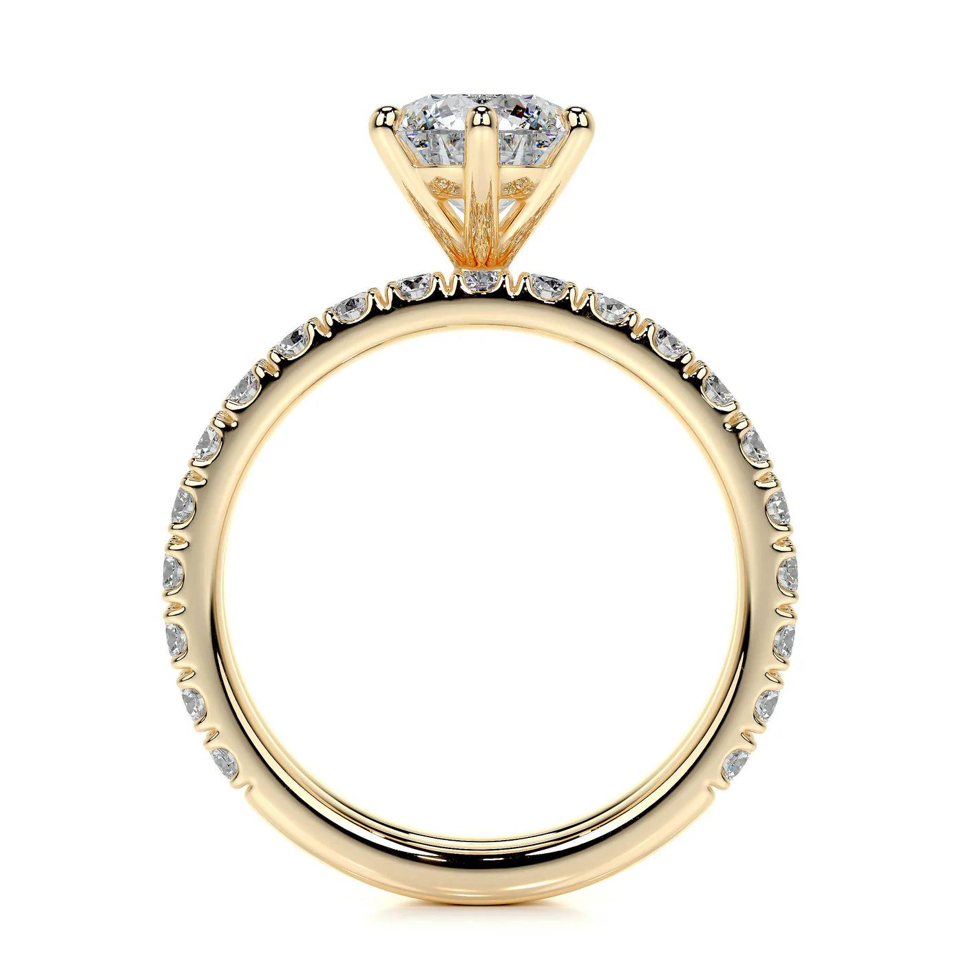 Elysia Lab Grown Diamond Ring . Yellow Gold