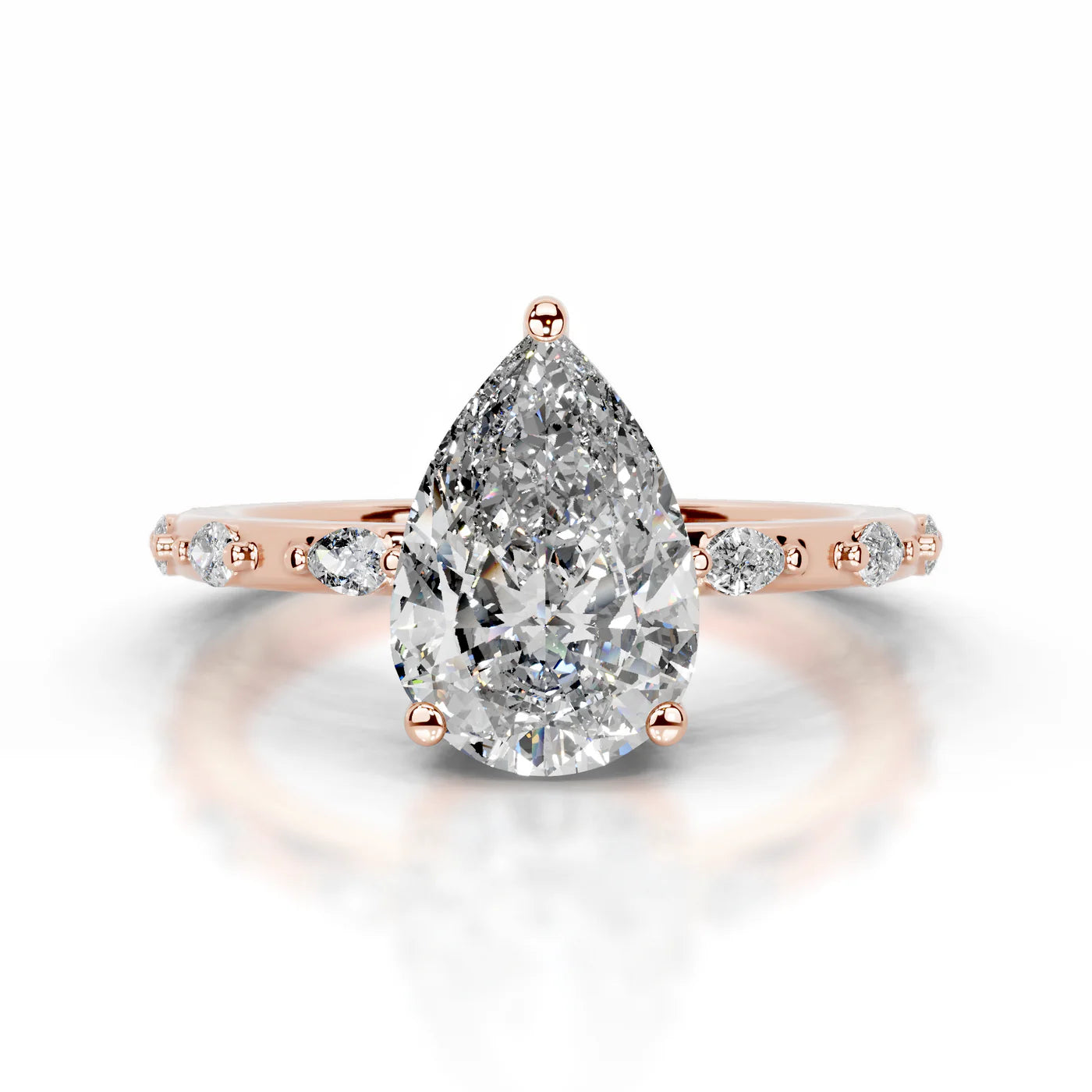 Everly Lab Grown Diamond Ring . Rose Gold