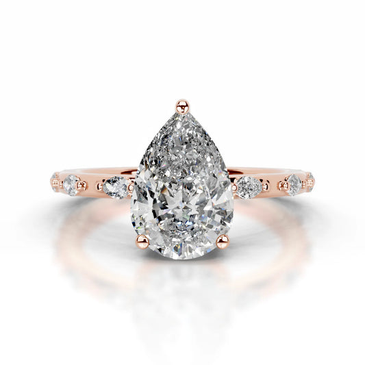 Everly Lab Grown Diamond Ring . Rose Gold