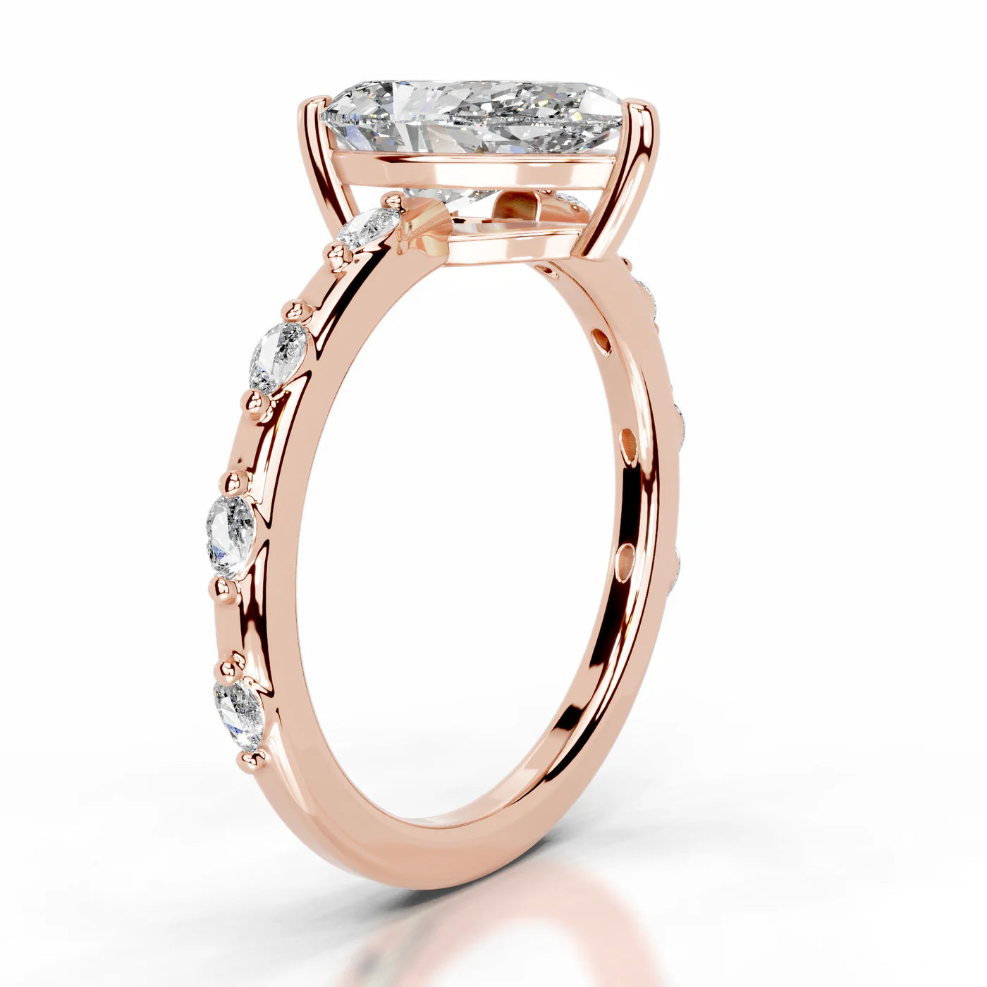 Everly Lab Grown Diamond Ring . Rose Gold