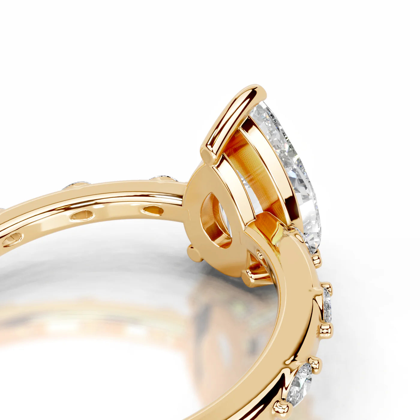 Everly Lab Grown Diamond Ring . Yellow Gold