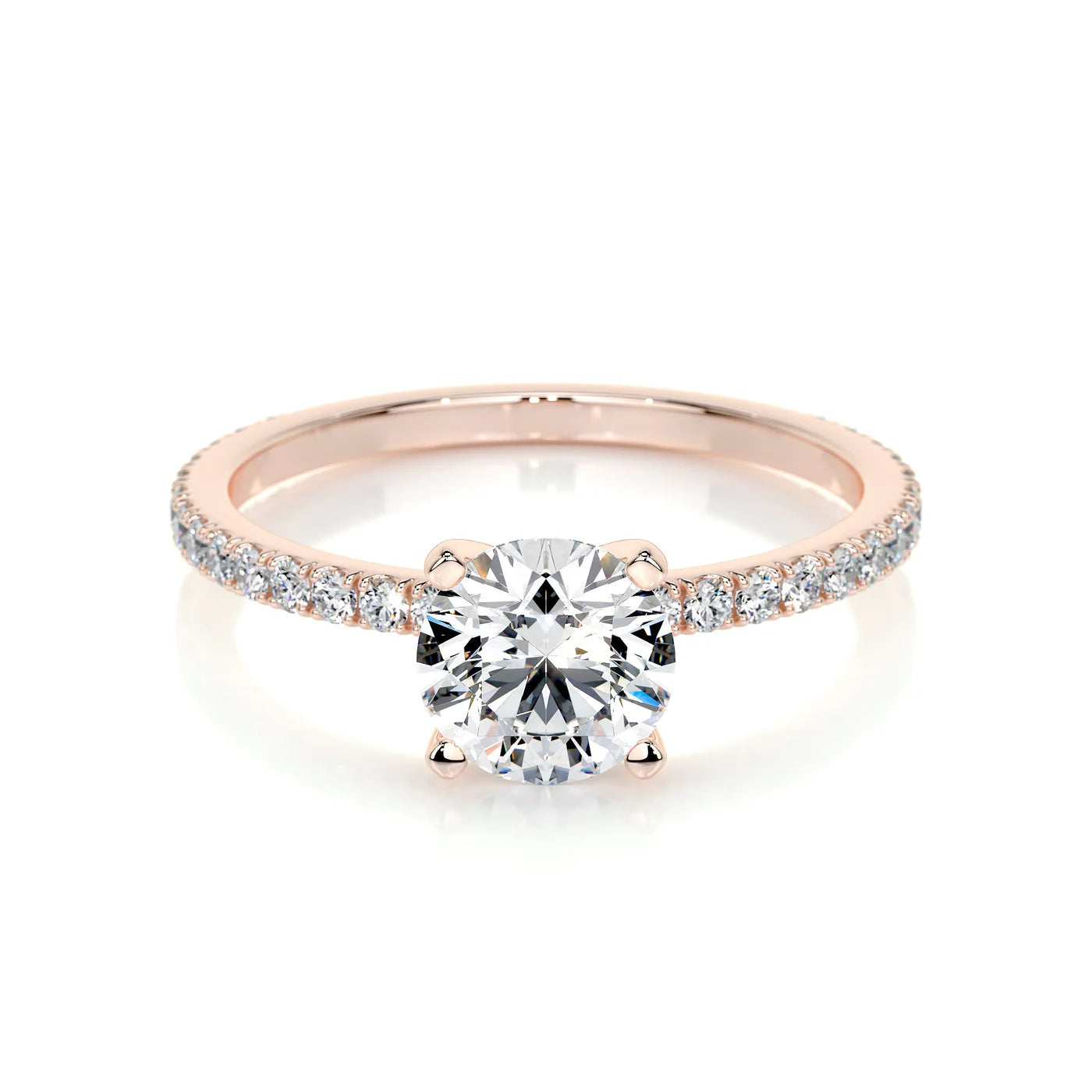 Lucent Lab Grown Diamond Ring . Rose Gold