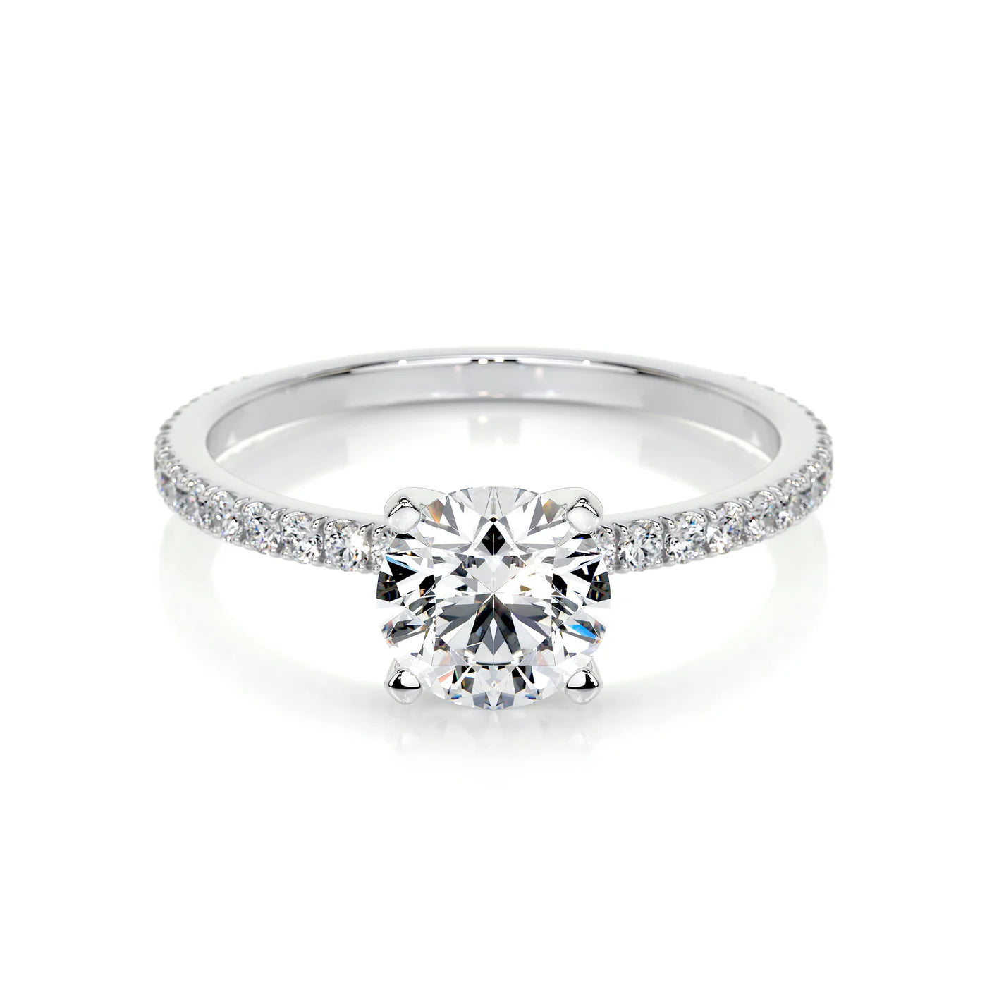 Lucent Lab Grown Diamond Ring . White Gold