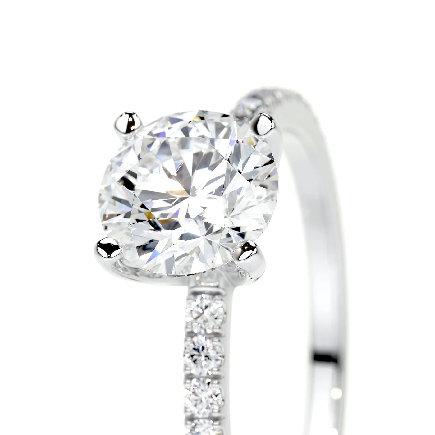 Lucent Lab Grown Diamond Ring . White Gold