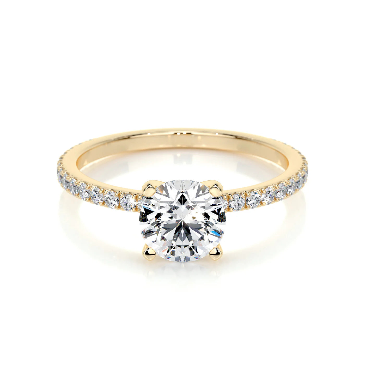 Lucent Lab Grown Diamond Ring . Yellow Gold