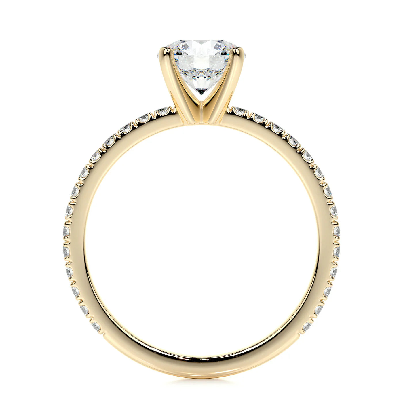 Lucent Lab Grown Diamond Ring . Yellow Gold