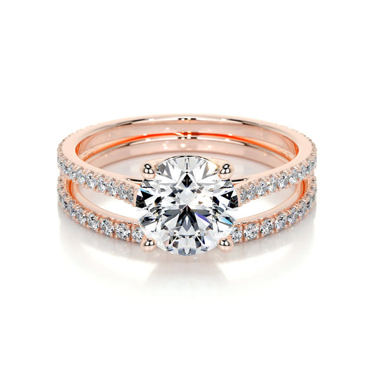 Lyric Lab Grown Diamond Ring . Rose Gold