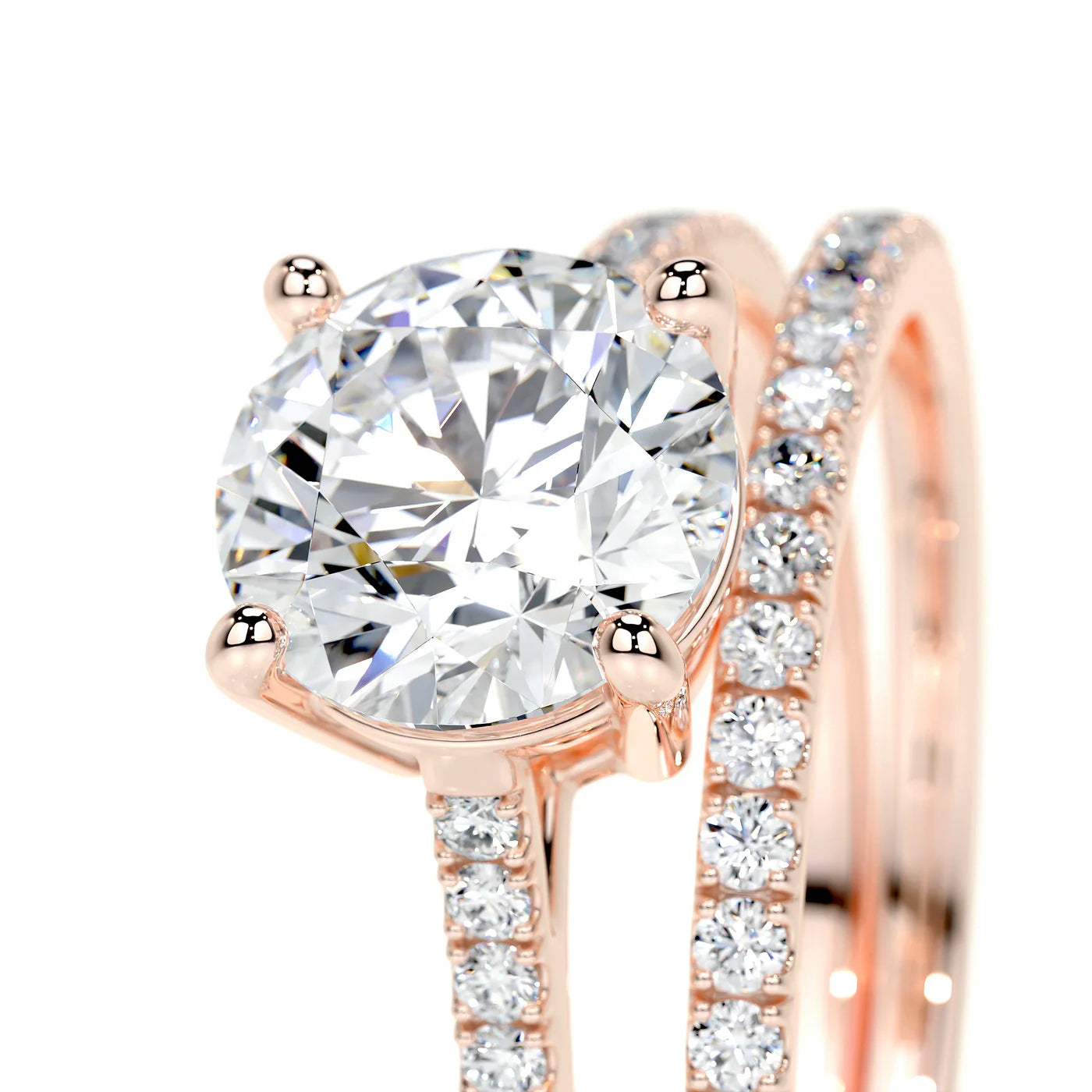 Lyric Lab Grown Diamond Ring . Rose Gold