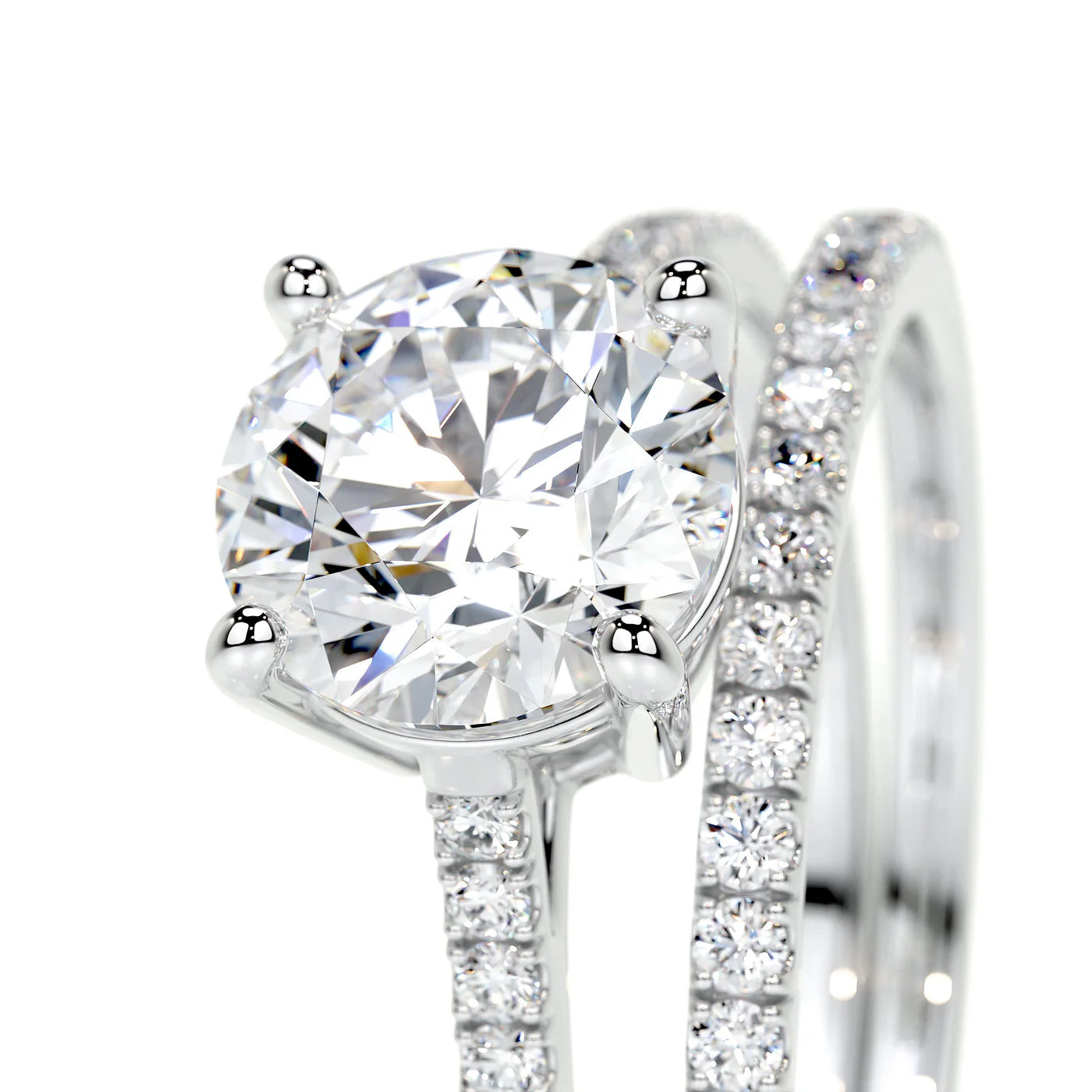 Lyric Lab Grown Diamond Ring . White Gold