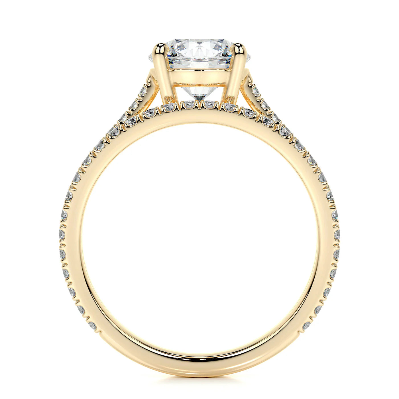 Lyric Lab Grown Diamond Ring . Yellow Gold