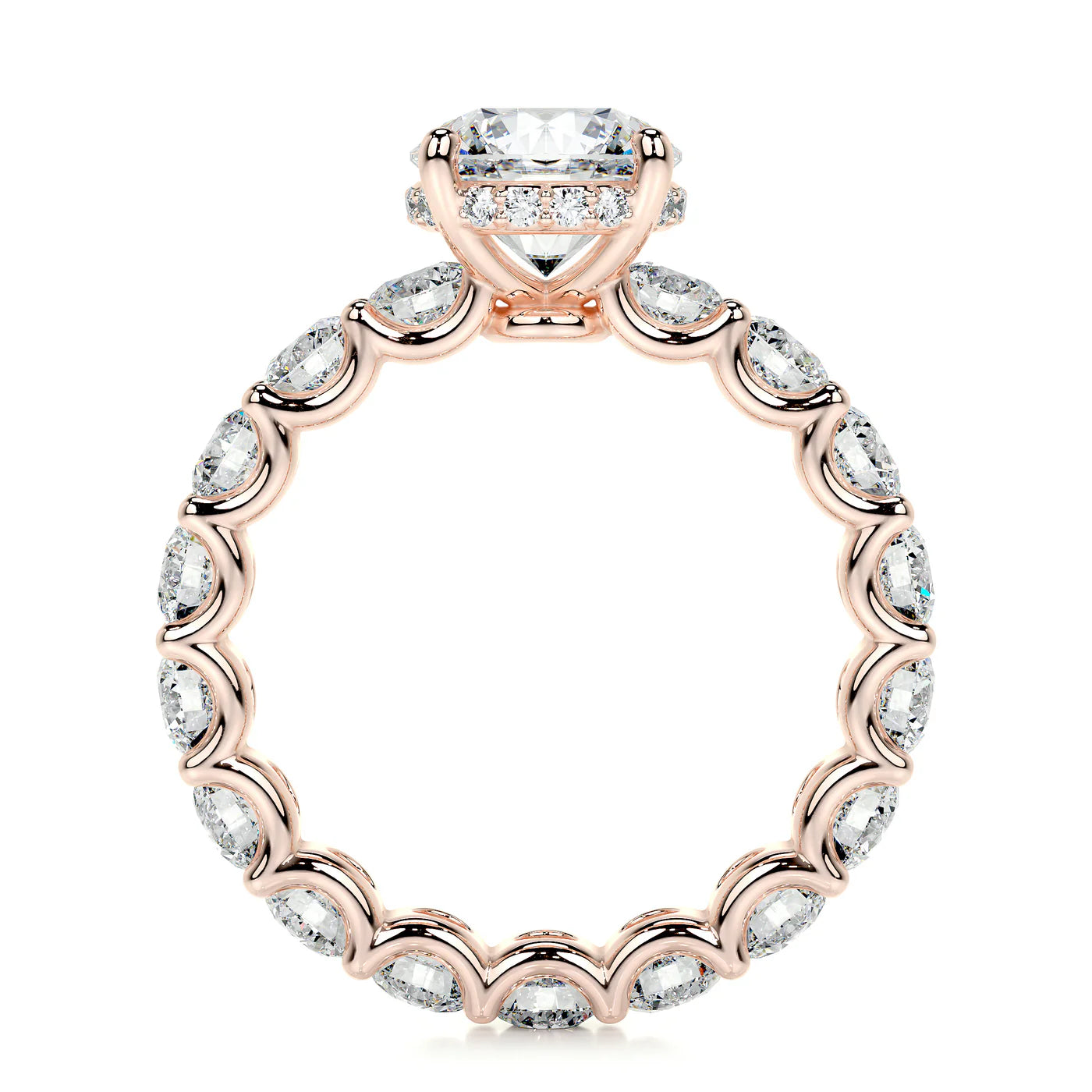 Radiya Lab Grown Diamond Ring . Rose Gold