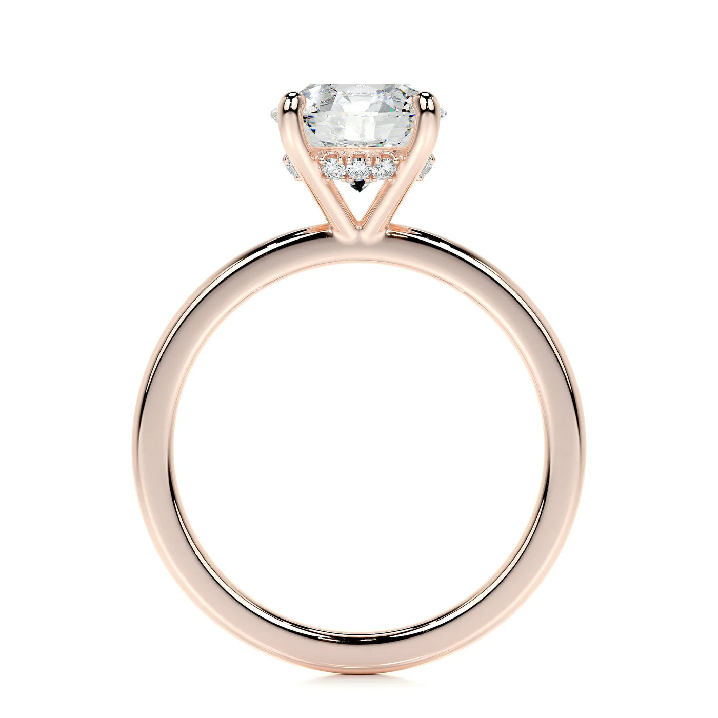 Alba Lab Grown Diamond Ring . Rose Gold