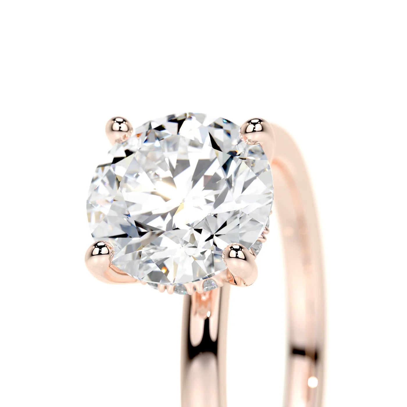 Alba Lab Grown Diamond Ring . Rose Gold