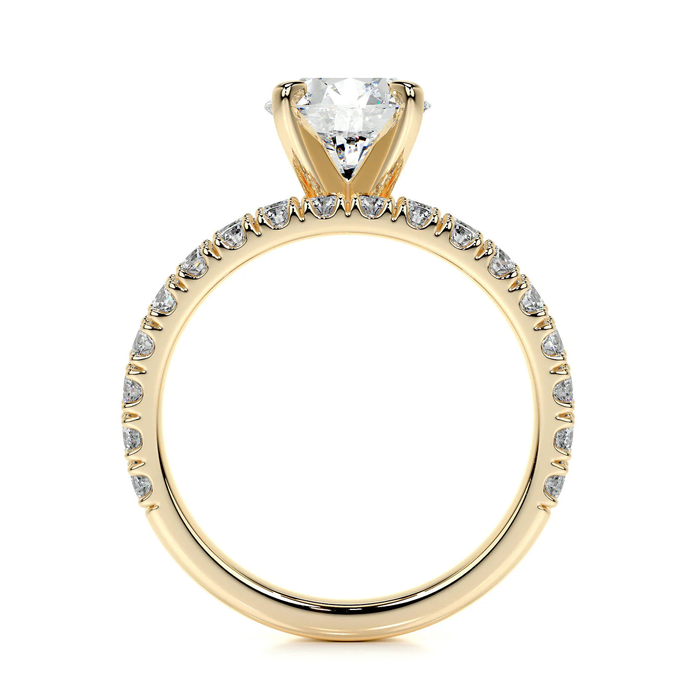 Althea Lab Grown Diamond Ring . Yellow Gold