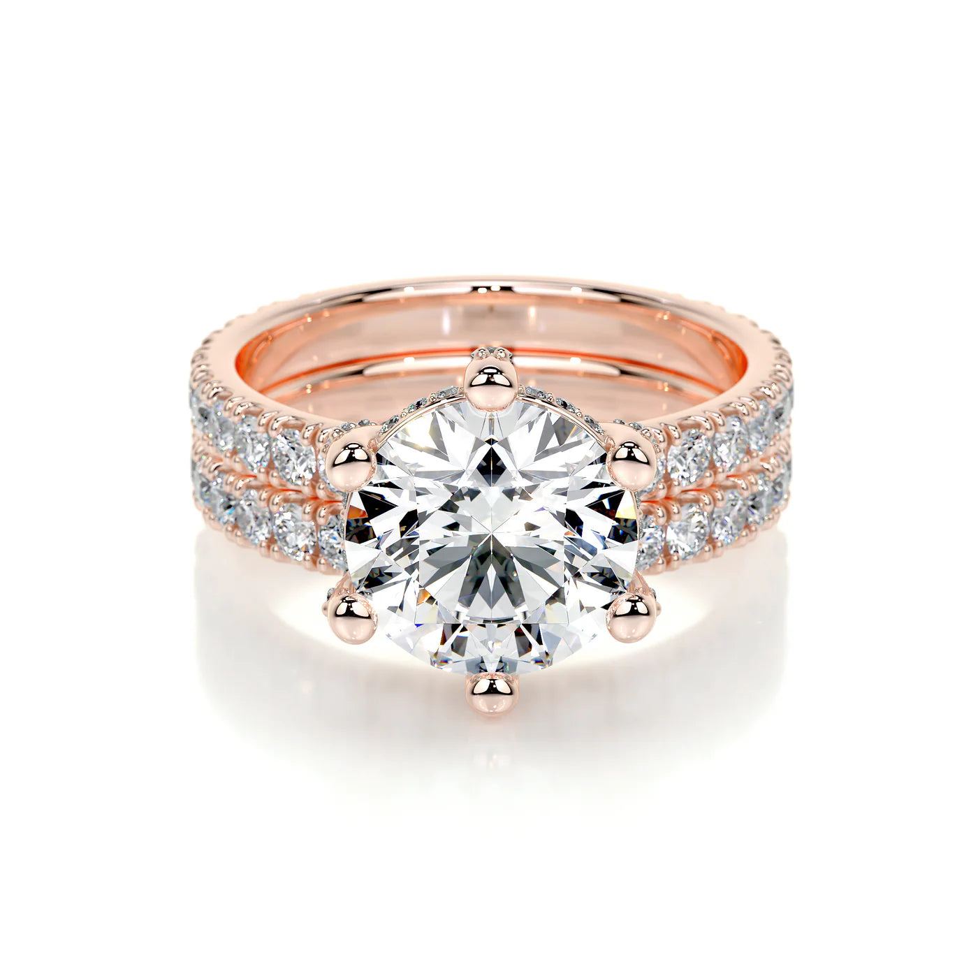 Amara Lab Grown Diamond Ring . Rose Gold