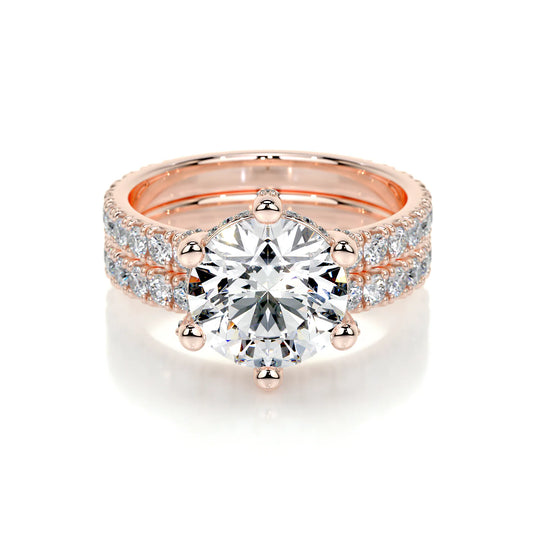 Amara Lab Grown Diamond Ring . Rose Gold