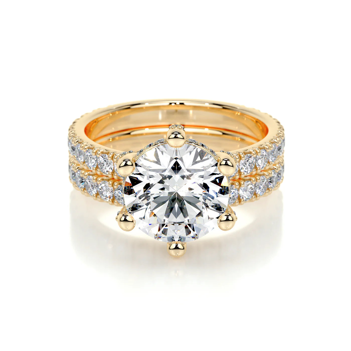 Amara Lab Grown Diamond Ring . Yellow Gold