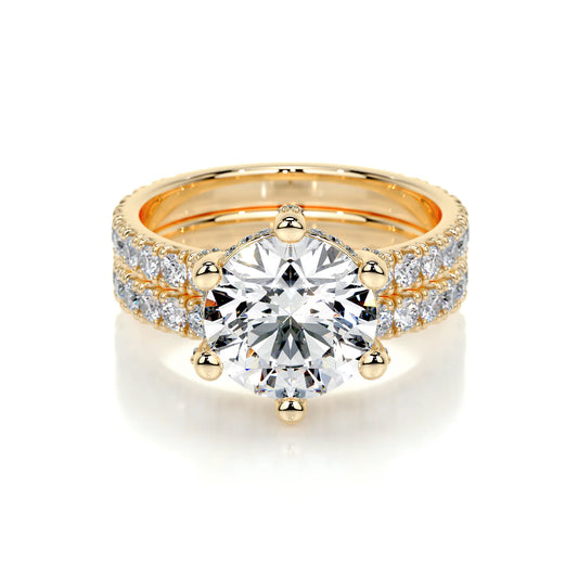 Amara Lab Grown Diamond Ring . Yellow Gold