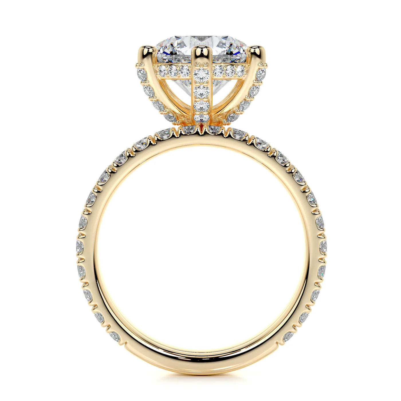 Amara Lab Grown Diamond Ring . Yellow Gold