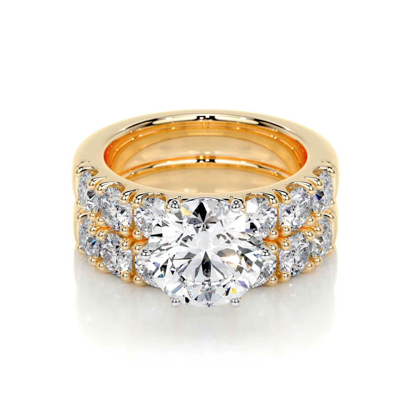 Arabelle Lab Grown Diamond Ring . Yellow Gold