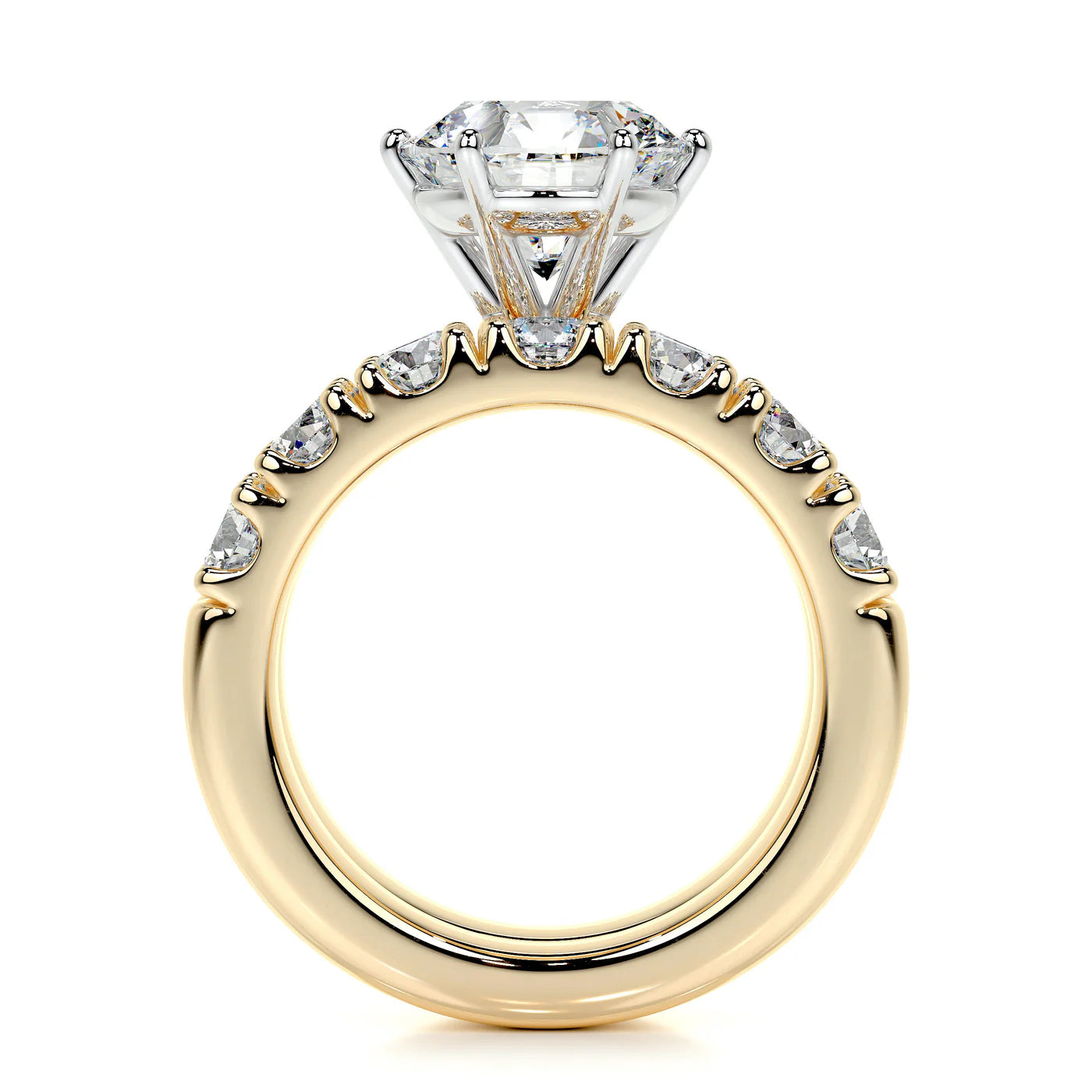 Arabelle Lab Grown Diamond Ring . Yellow Gold