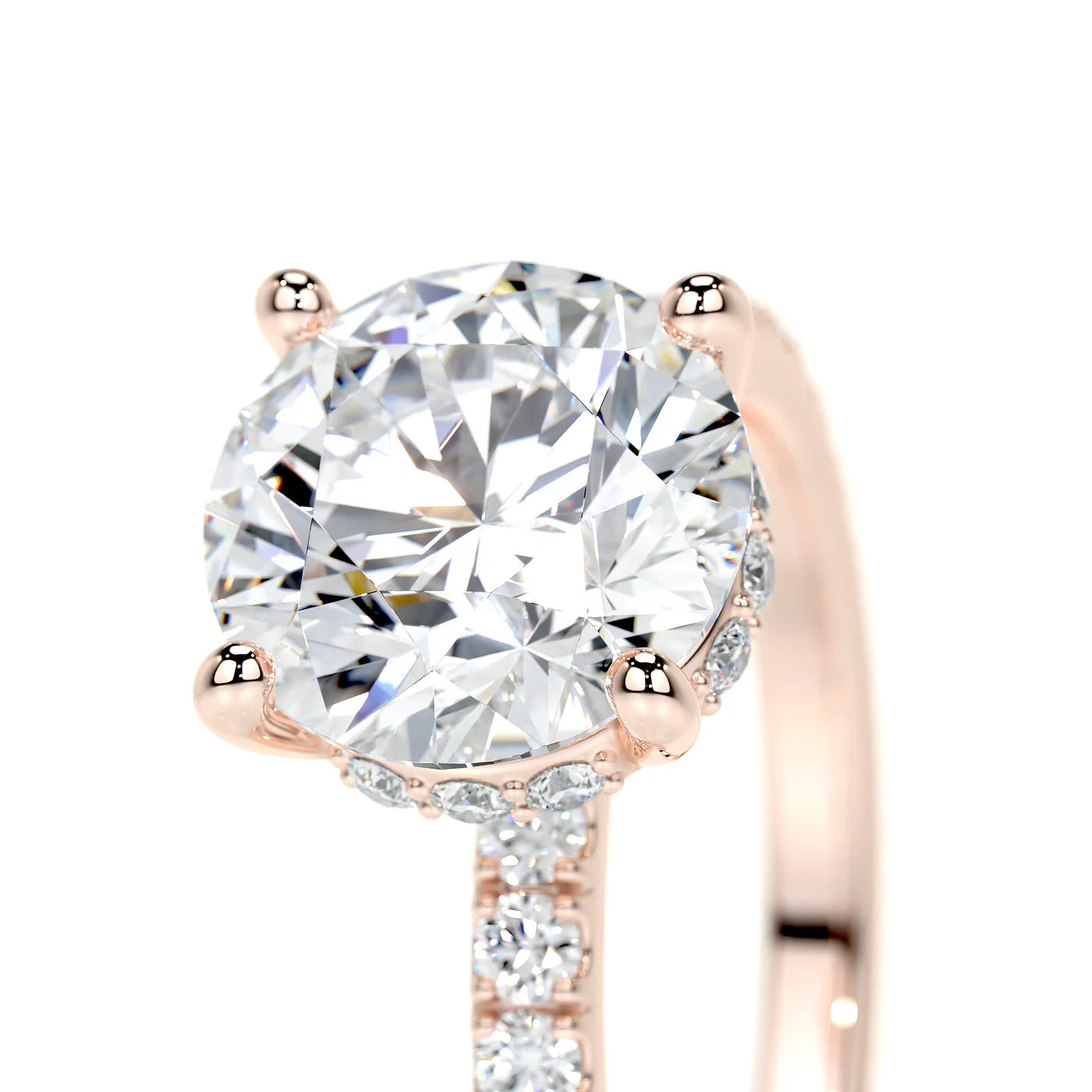 Aurora Lab Grown Diamond Ring . Rose Gold