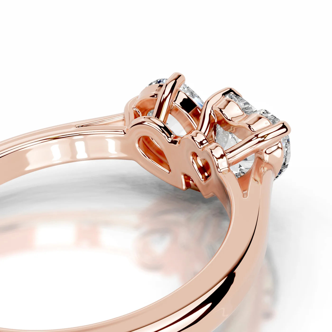 Eclipse Lab Grown Diamond Ring . Rose Gold