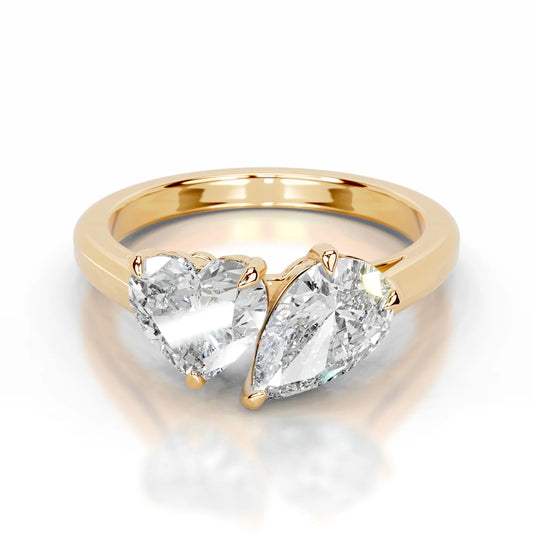 Eclipse Lab Grown Diamond Ring . Yellow Gold