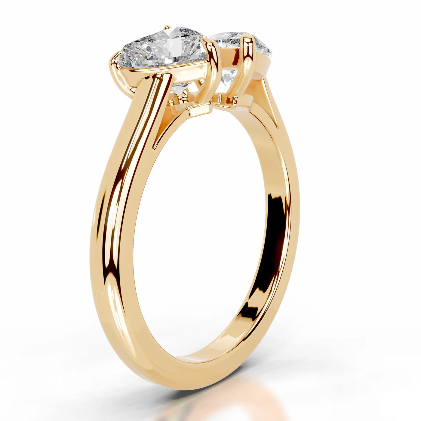 Eclipse Lab Grown Diamond Ring . Yellow Gold