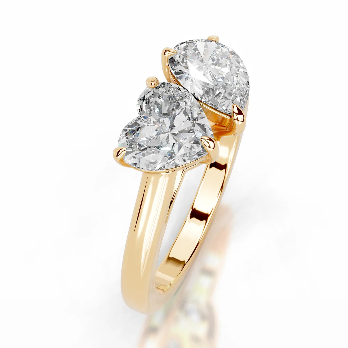 Eclipse Lab Grown Diamond Ring . Yellow Gold