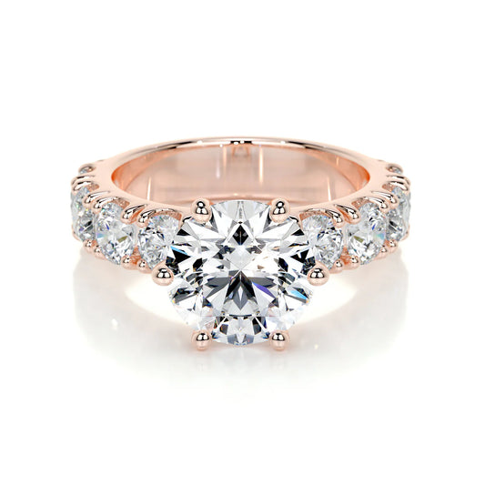 Elara Lab Grown Diamond Ring . Rose Gold