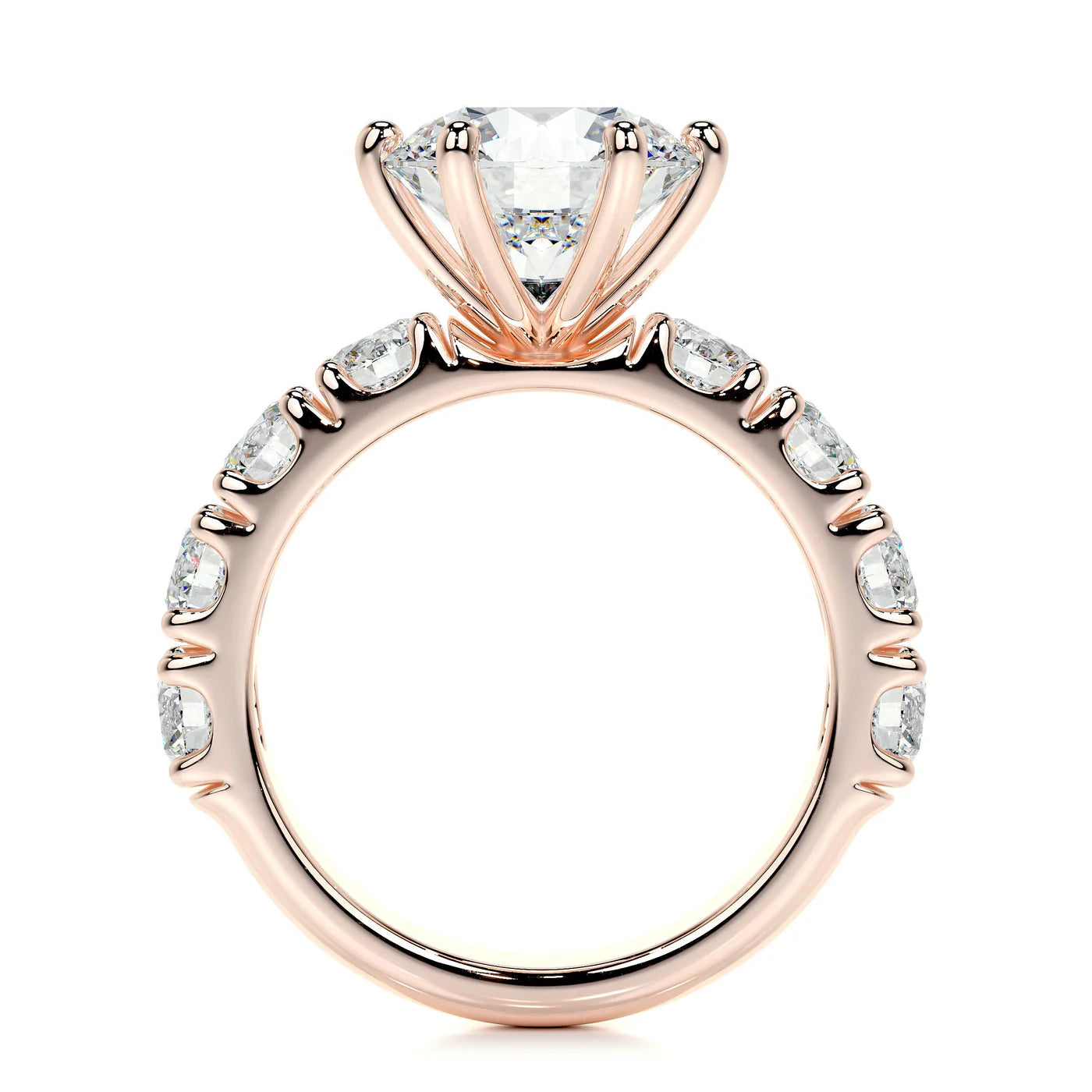 Elara Lab Grown Diamond Ring . Rose Gold