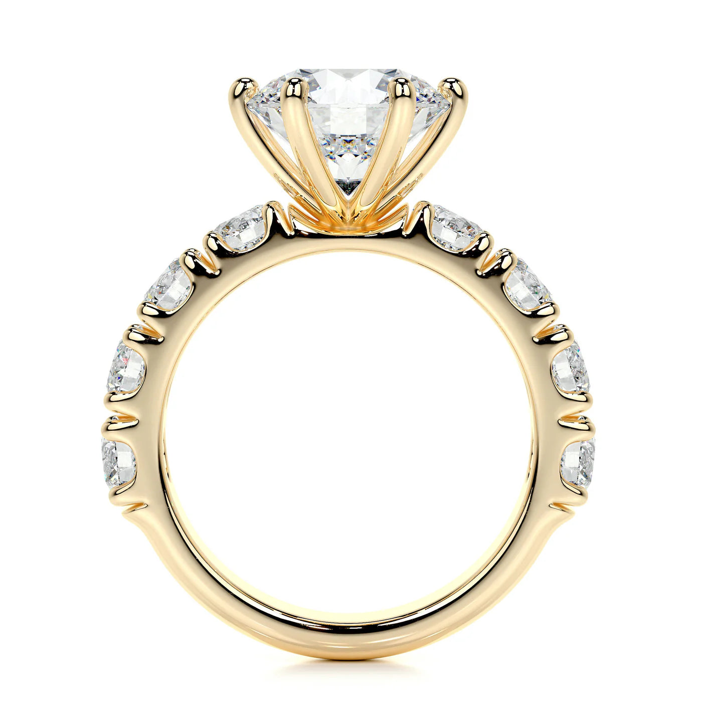 Elara Lab Grown Diamond Ring . Yellow Gold