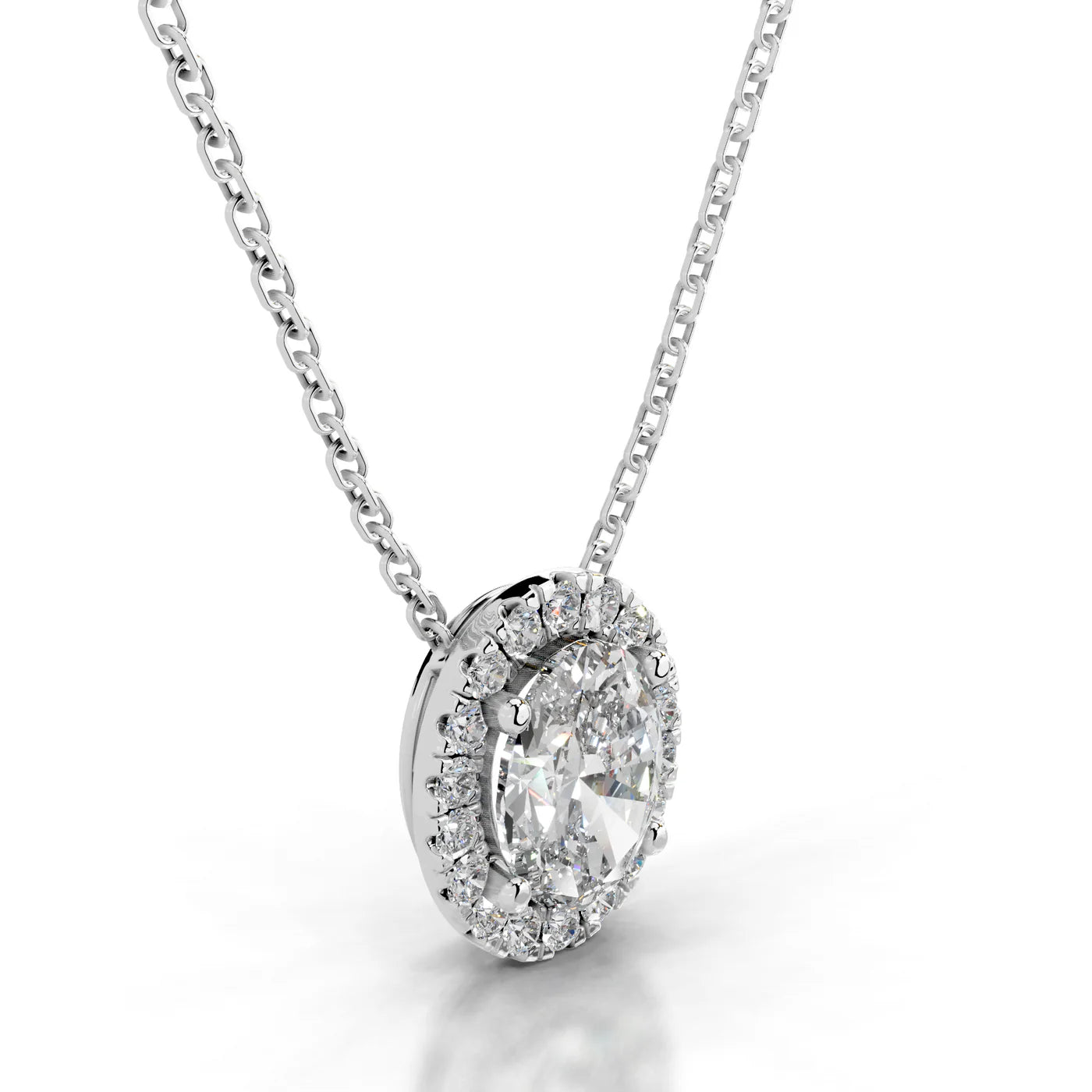 Emera Lab Grown Diamond Halo Pendant