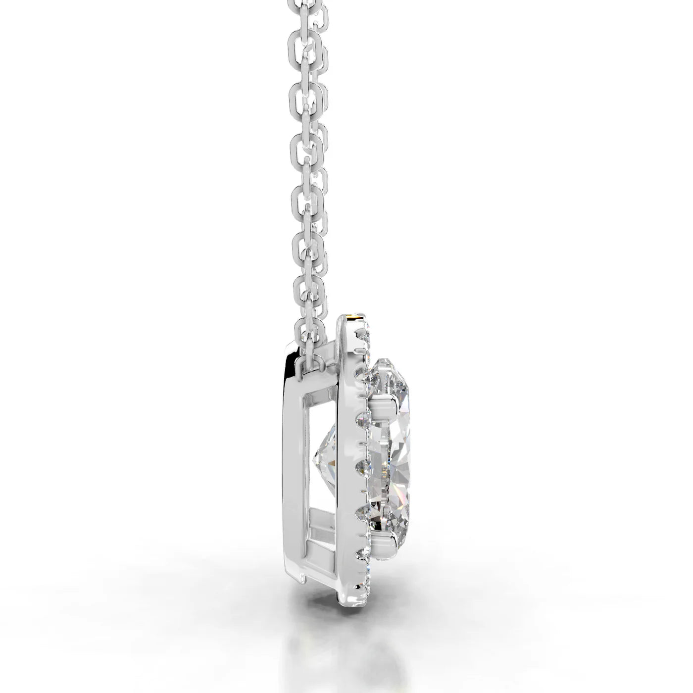 Emera Lab Grown Diamond Halo Pendant