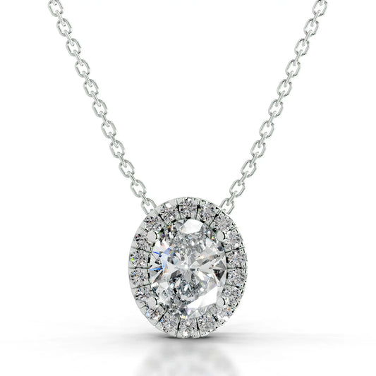 Emera Lab Grown Diamond Halo Pendant