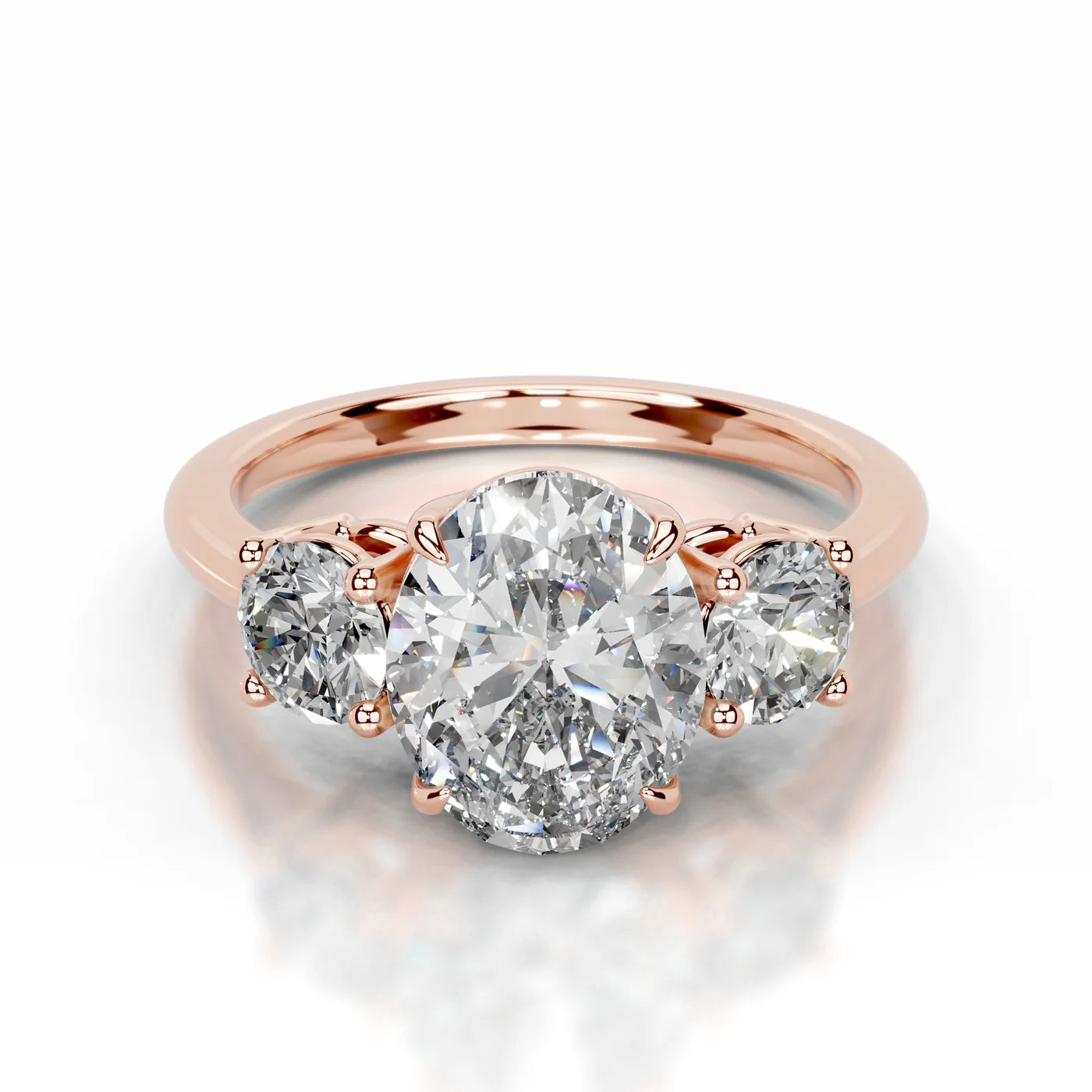 Noelle Lab Grown Diamond Ring . Rose Gold