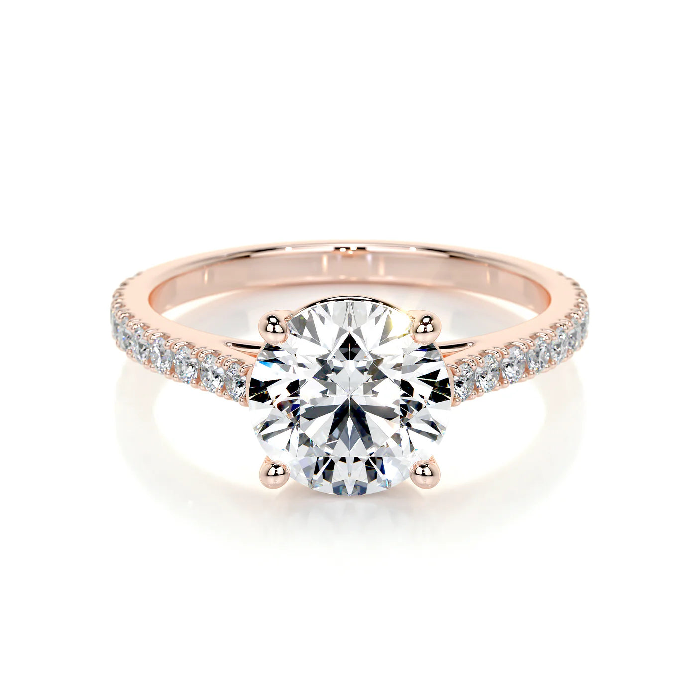 Pristina Lab Grown Diamond Ring . Rose Gold