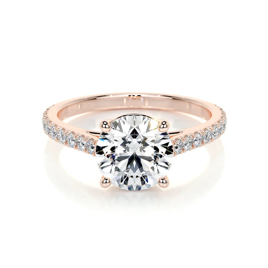 Pristina Lab Grown Diamond Ring . Rose Gold