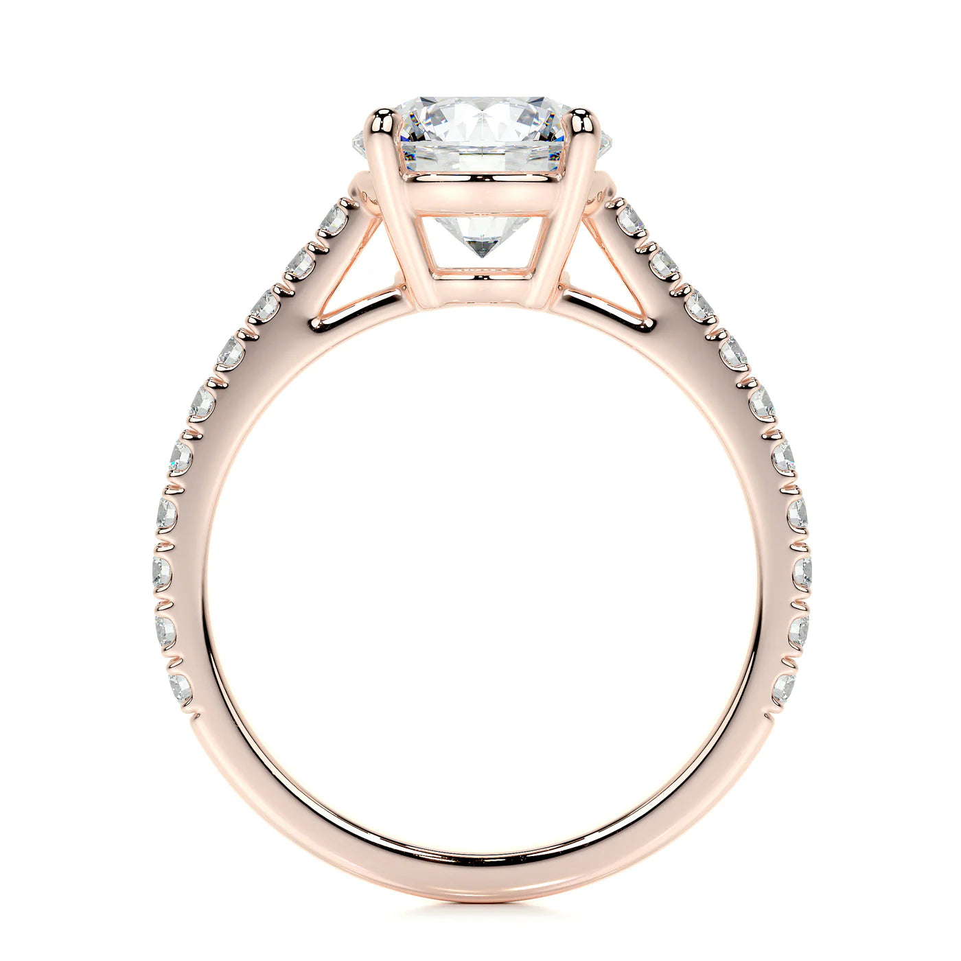 Pristina Lab Grown Diamond Ring . Rose Gold